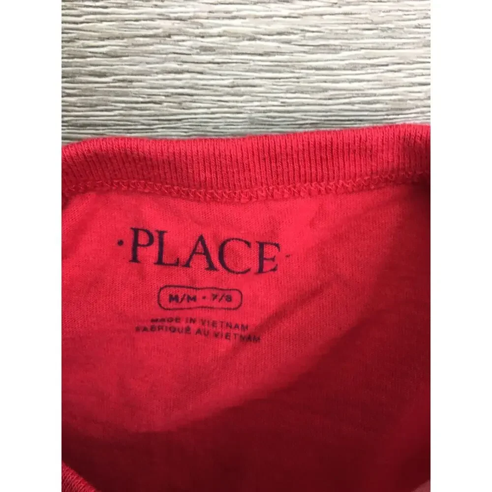 The Children's Place Boys T Shirt Medium Size 7-8 American Flag Patriotic USA